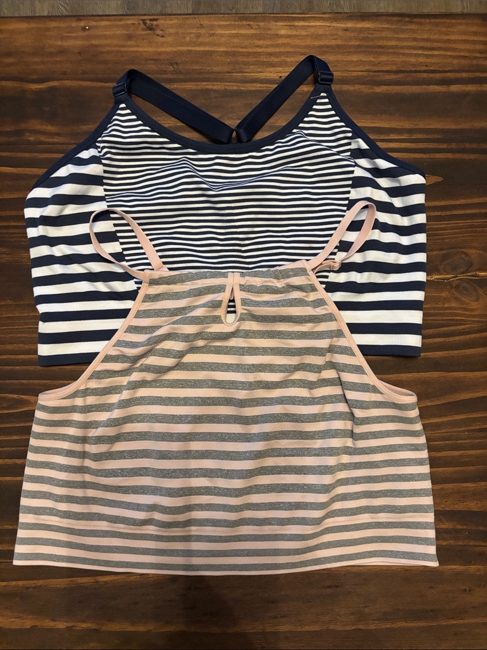 Cacique stripe bralette 22/24 lot of two
